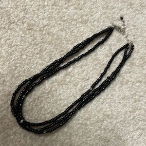 Silpada black and silver beaded necklace.